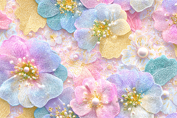 Luxury Pastel Embroidery Flowers: A Soft Touch for Gifts