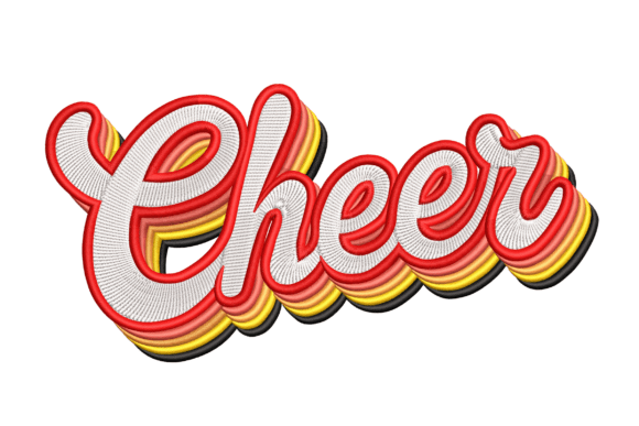 Retro Cheer Embroidery Design: A Designer's Review