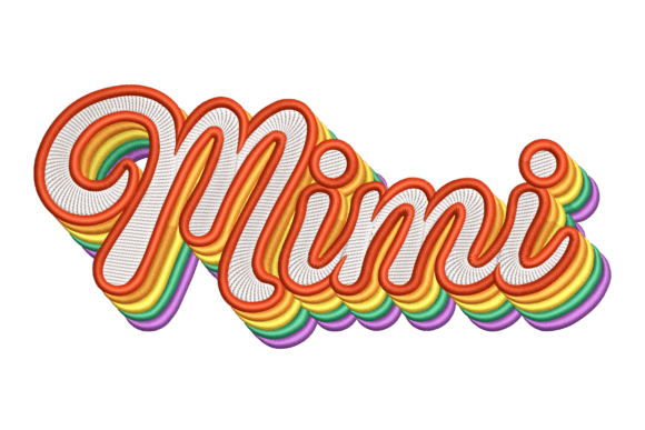 Retro Mimi: 3D Stacked Text Design Review for Business Merch